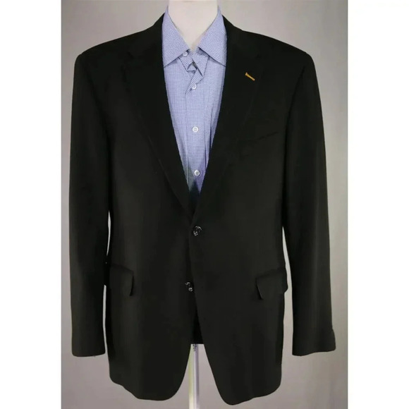 Hickey-Freeman Current Lindsey Dark Green Wool-Cashmere Flannel 2-Btn Blazer 44R - Picture 2 of 10